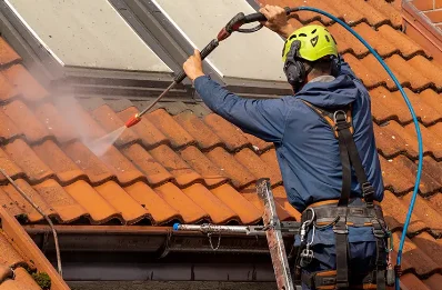 Démoussage et hydrofuge de toiture à Tréméoc